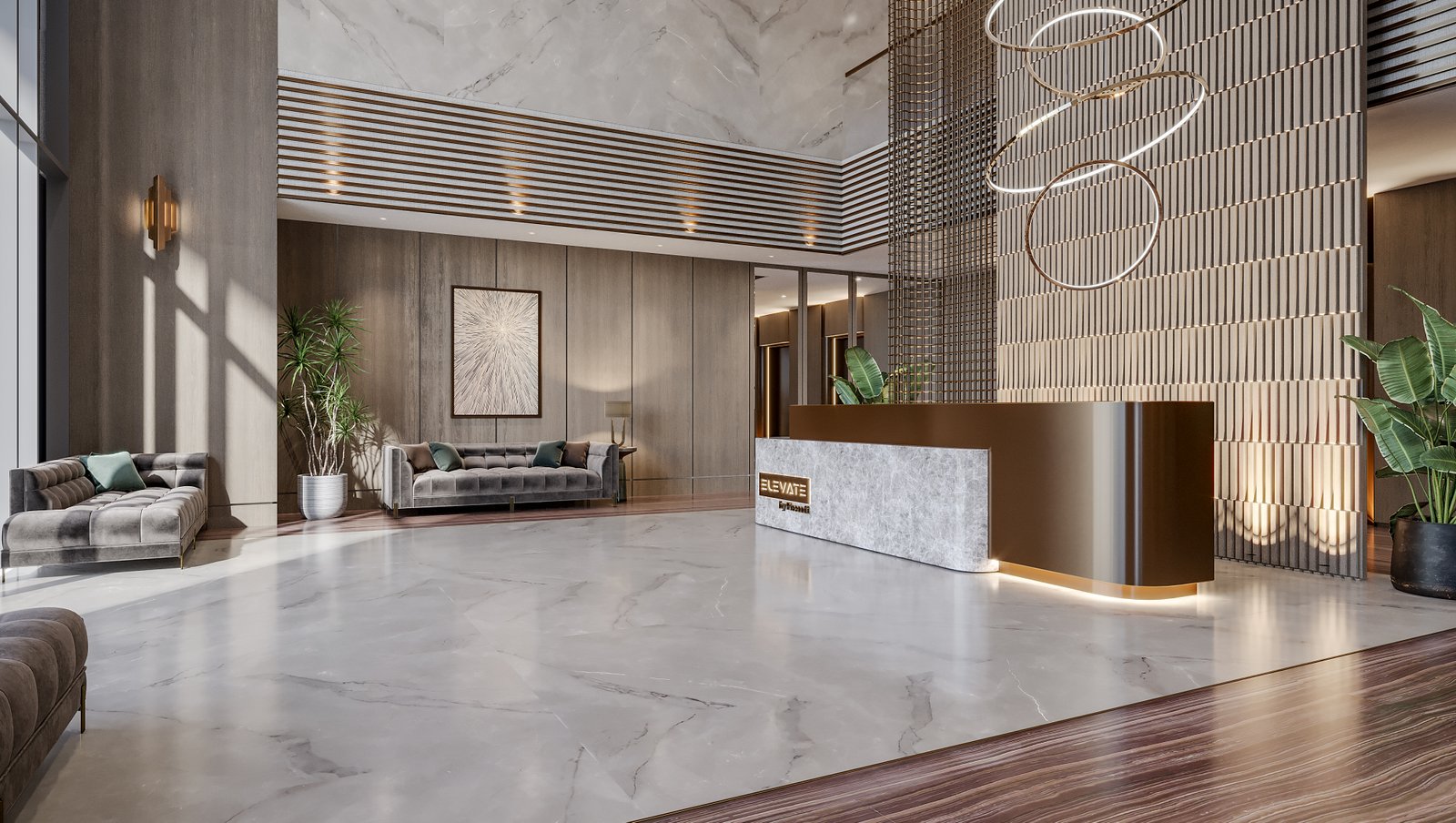 - Lobby 2 Elevate Apartment by Prescott | Dubai UAE Presented by Aligarian Properties Exterior