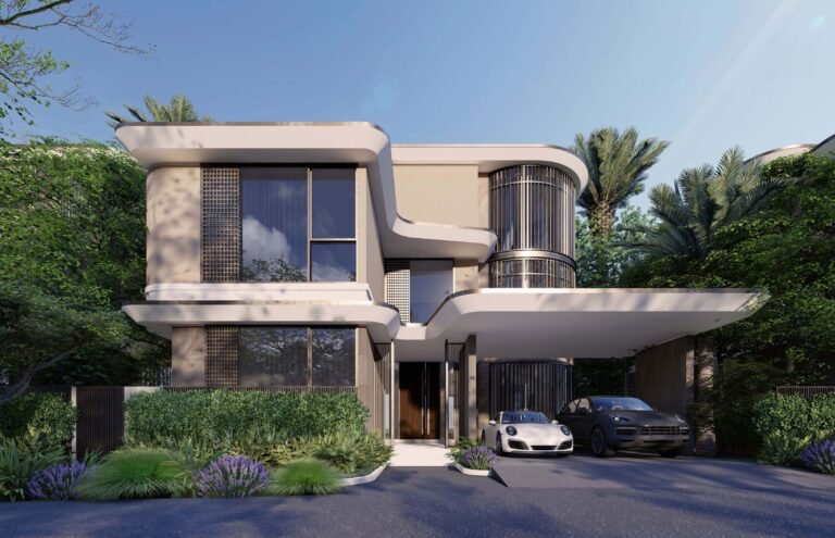Wadi Villas Meydan - villa entrance with covered parking