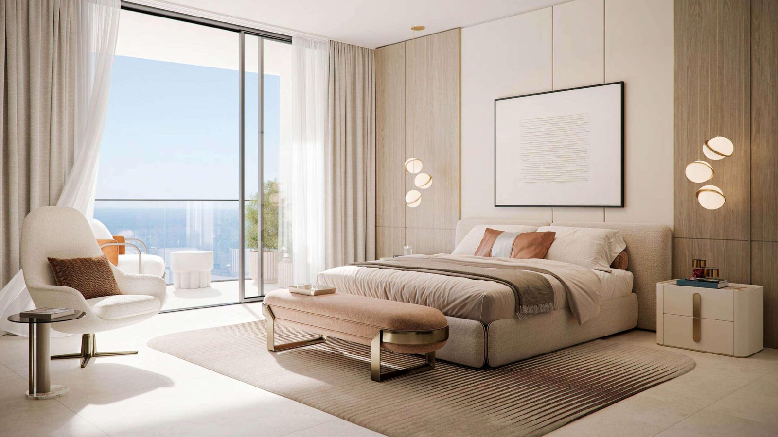 Orise by Beyond - bedroom with sea-view windows