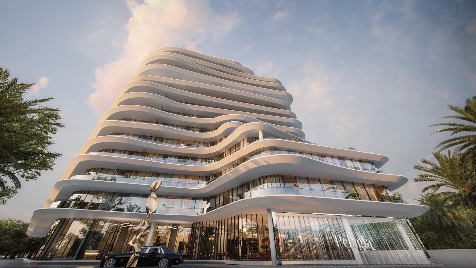 Pelagia at Al Marjan Island - terraced apartment building exterior