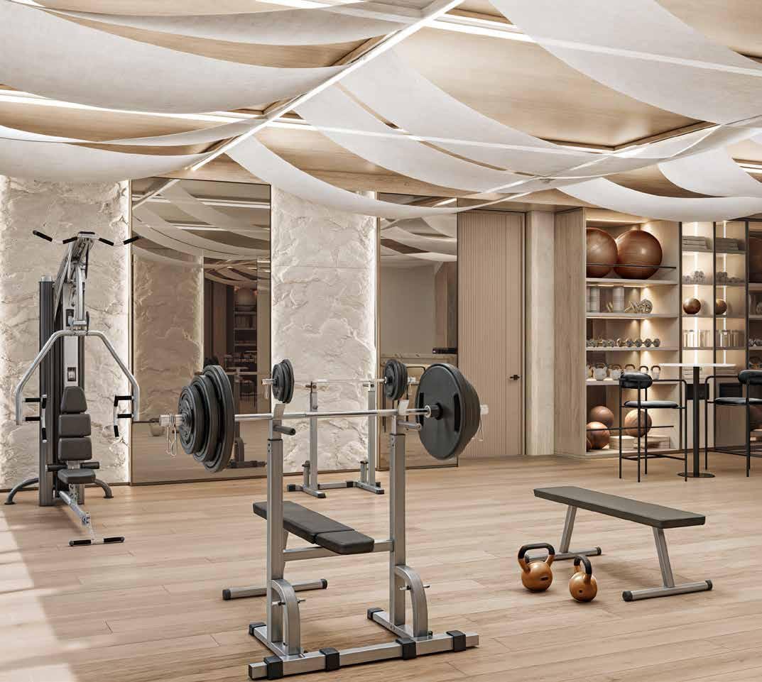 Safa Gate by Damac - gym with weights bench