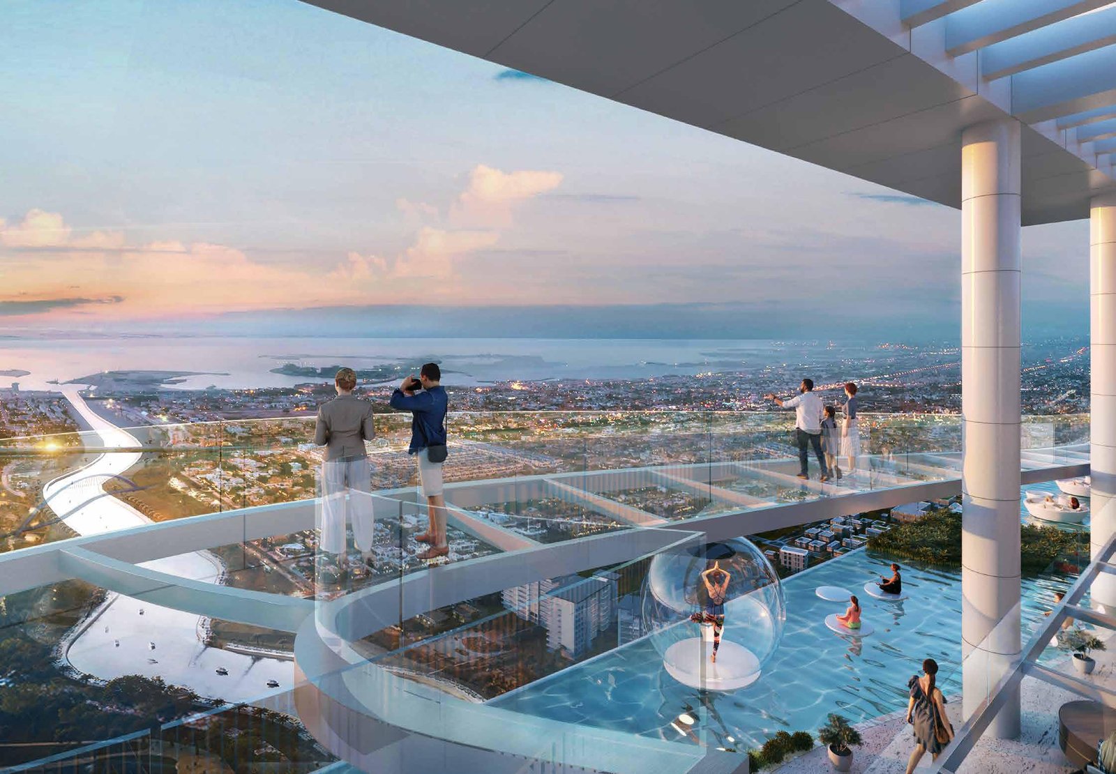 Safa Gate by Damac - sky-deck viewing platform with glass floor