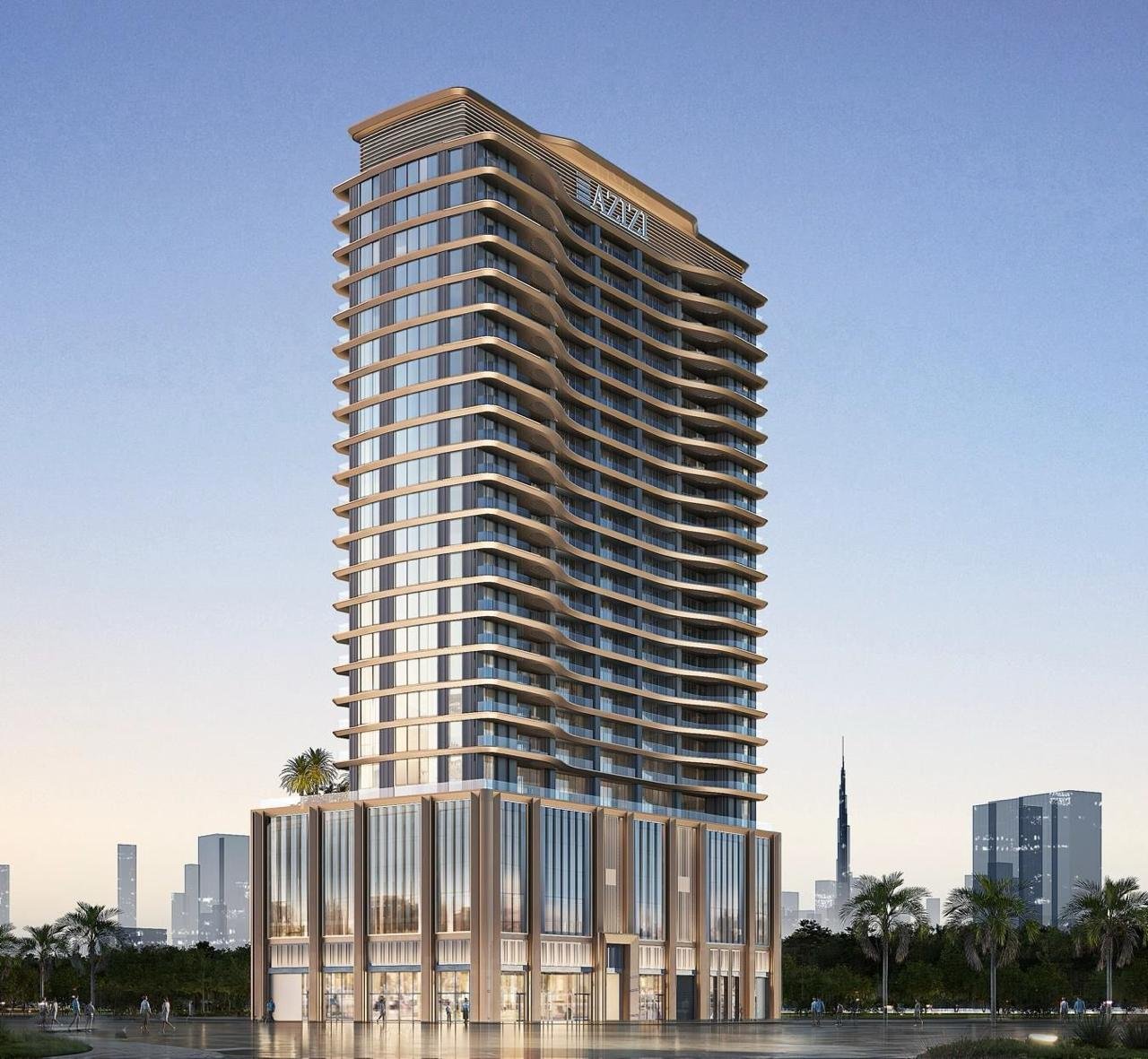 Azizi Milan - residential tower with city skyline