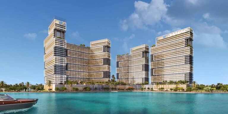 Chelsea Residence by Damac - waterfront apartment towers on the lagoon