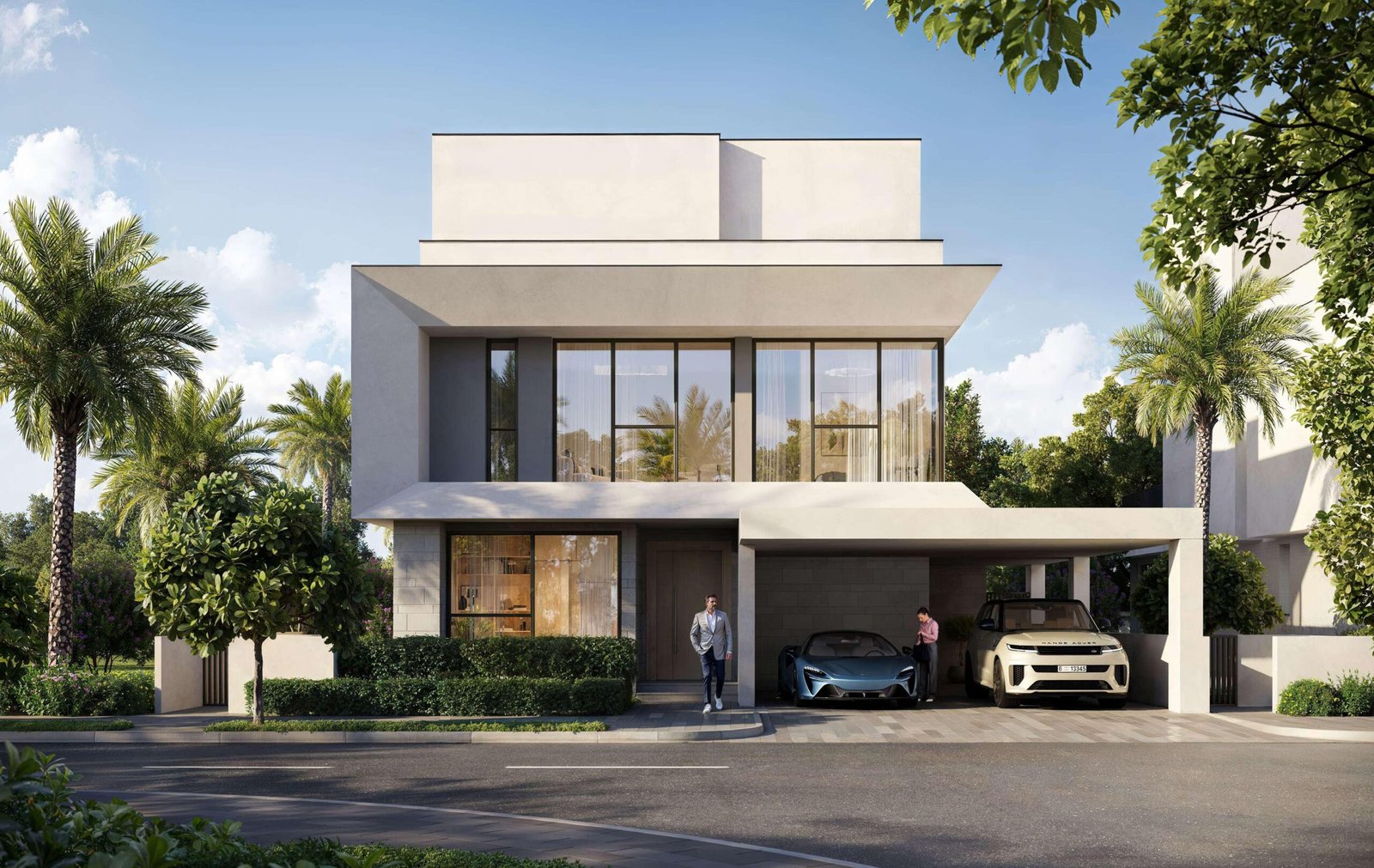 Grand Polo Club & Resort - modern villa exterior with garage