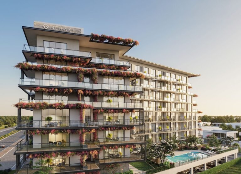 Haven 3 by Meraki - terraced apartment building at dusk