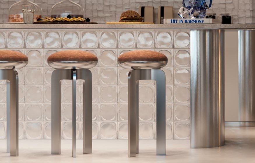 Raw District by Imtiaz Development - kitchen counter with bar stools