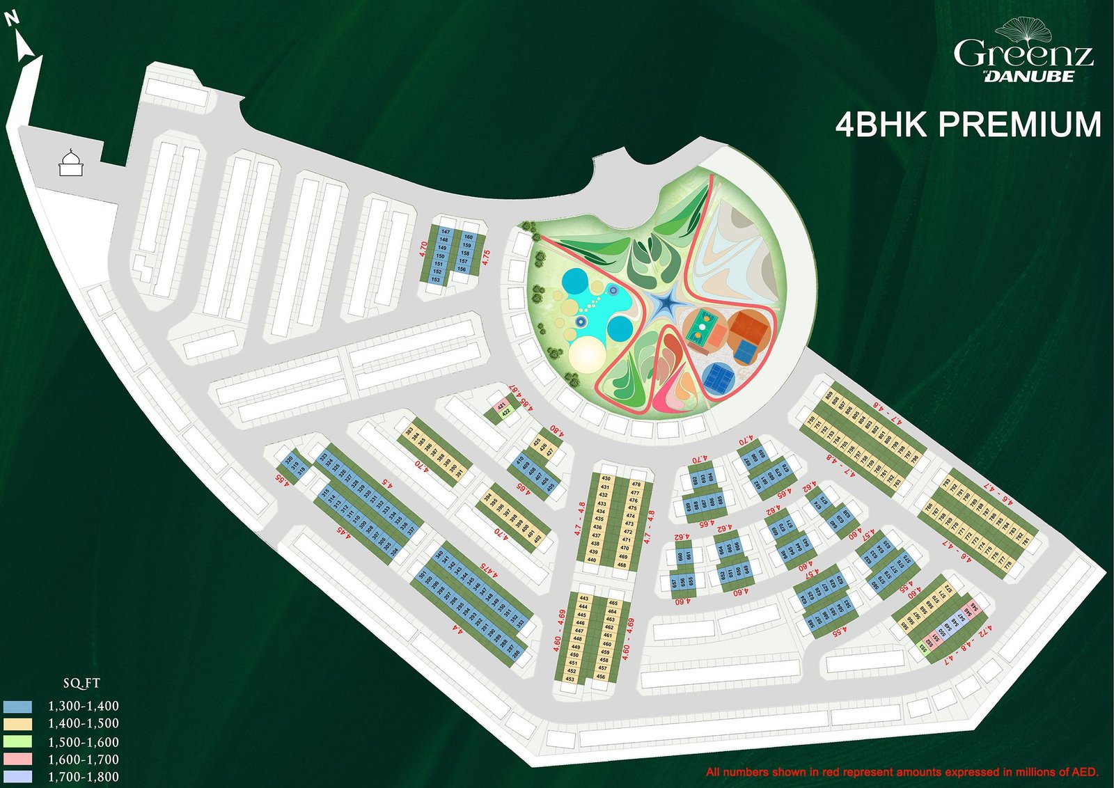 Greenz by Danube - masterplan of 4-bedroom premium homes