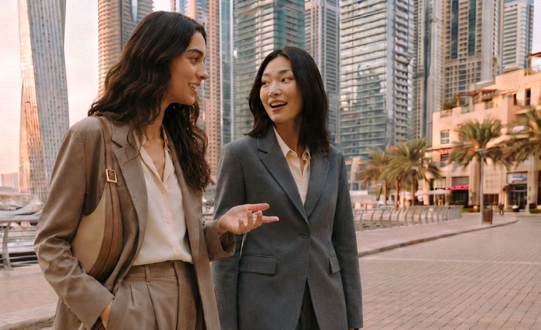 Raw District by Imtiaz Development - residents walking along the street-level promenade