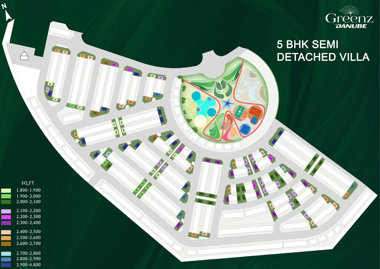 Greenz by Danube - masterplan of 5-bedroom semi-detached villas