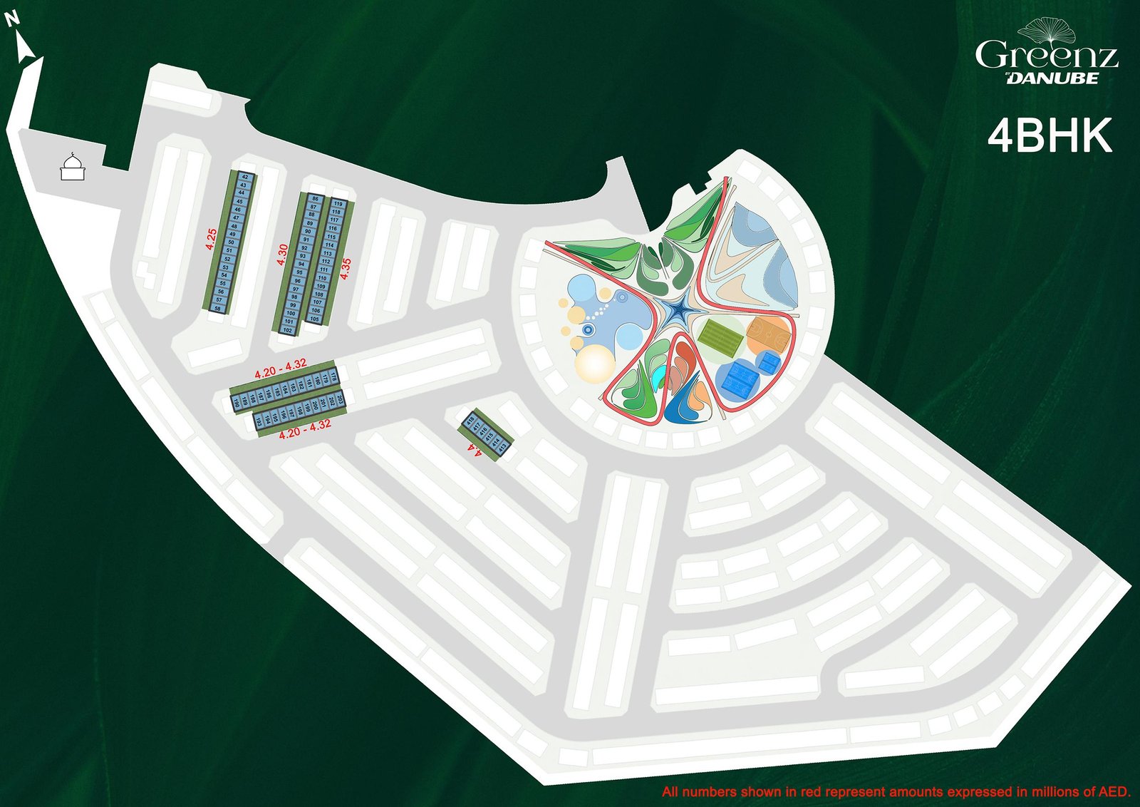 Greenz by Danube - masterplan of 4-bedroom homes